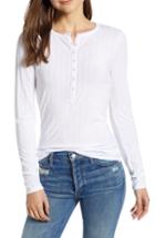 Women's Treasure & Bond Button Front Henley Top, Size - White