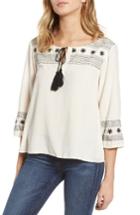 Women's Cupcakes And Cashmere Jed Peasant Top - Ivory