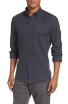 Men's Nordstrom Men's Shop Slim Fit Washed Glen Plaid Sport Shirt