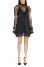 Women's Jonathan Simkhai Lingerie Sateen Minidress - Black