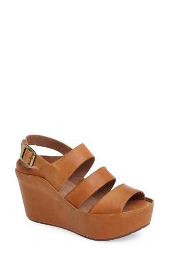Women's Chocolat Blu Windsor Platform Wedge Sandal M - Brown
