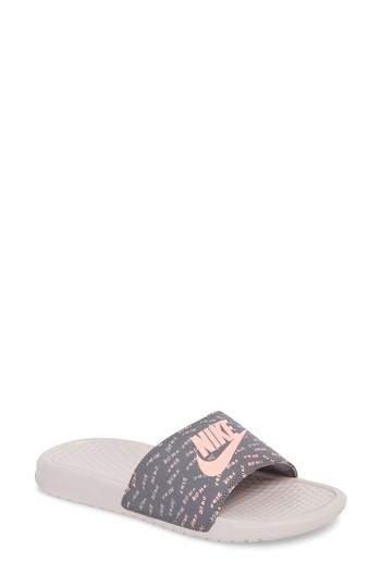 Women's Nike 'benassi - Just Do It' Print Sandal M - Pink