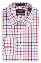 Men's Nordstrom Men's Shop Smartcare(tm) Traditional Fit Check Dress Shirt .5 33 - Red