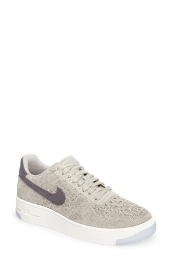 Women's Nike 'air Force 1 Flyknit Low' Sneaker .5 M - Grey