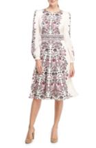 Women's Gal Meets Glam Collection Chloe Floral Border Print A-line Dress - Ivory