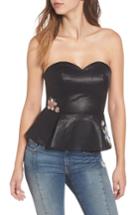 Women's J.o.a. Faux Leather Bustier - Black