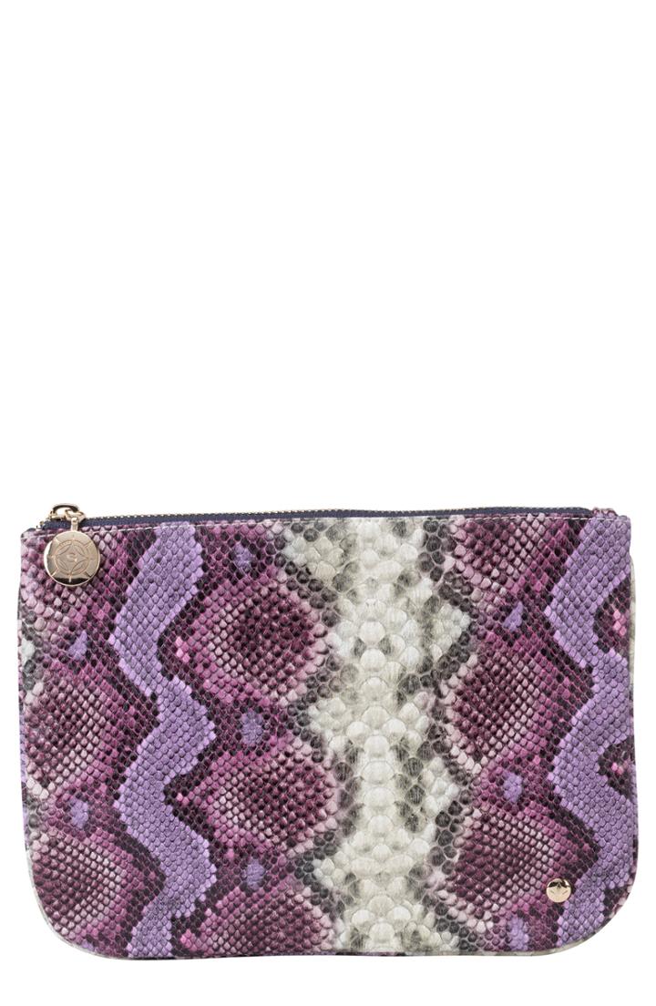 Stephanie Johnson Java Plum Large Flat Pouch, Size - Java Plum