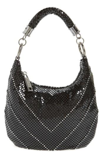 Whiting & Davis Little Black Mesh Shoulder Bag - Black