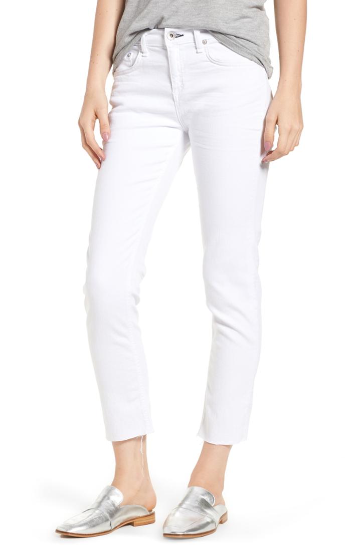Women's Rag & Bone The Dre Ankle Slim Boyfriend Jeans - White