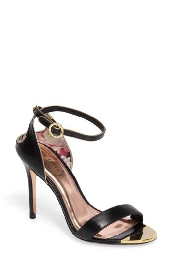 Women's Ted Baker London Mirobell Ankle Strap Sandal M - Black