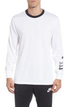 Men's Nike Sb Dry Gfx Long Sleeve T-shirt - White