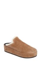 Women's Rag & Bone Elsa Genuine Shearling Lined Loafer Us / 35eu - Metallic