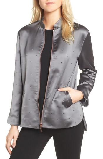 Women's Ted Baker London Hot Fix Bomber Jacket - Grey