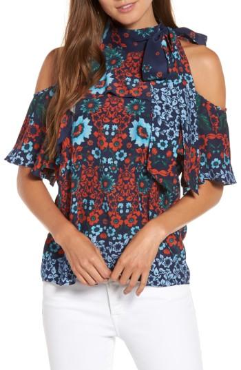 Women's Parker Empire Cold Shoulder Silk Top