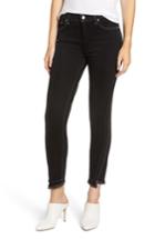 Women's 7 For All Mankind Spliced Hem Ankle Skinny Jeans - Black
