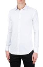 Men's Bugatchi Shaped Fit Rectangle Jacquard Sport Shirt - White