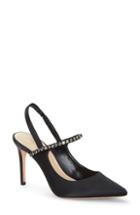 Women's Imagine By Vince Camuto Crystal Embellished Quarter Strap Pump M - Black
