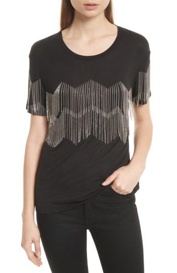 Women's The Kooples Chain Fringe Tee