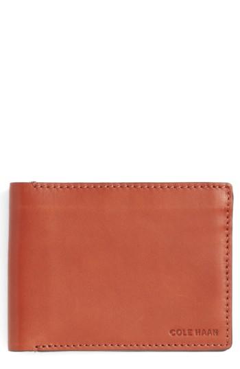 Men's Cole Haan Bifold Leather Wallet With Pass Case - Brown