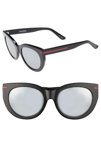 Women's Hadid Runway 54mm Cat Eye Sunglasses - Black