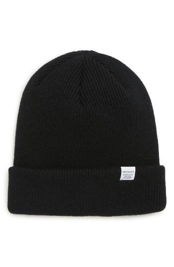 Men's Norse Projects Merino Lambswool Beanie, Size - Black