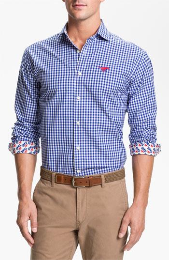Thomas Dean 'southern Methodist University' Gingham Sport Shirt