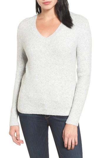 Women's Halogen Tie Back Sweater, Size - Grey