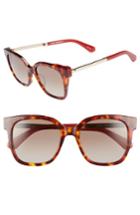 Women's Kate Spade New York Caelyns Basic 52mm Sunglasses - Dark Havana/ Burgundy