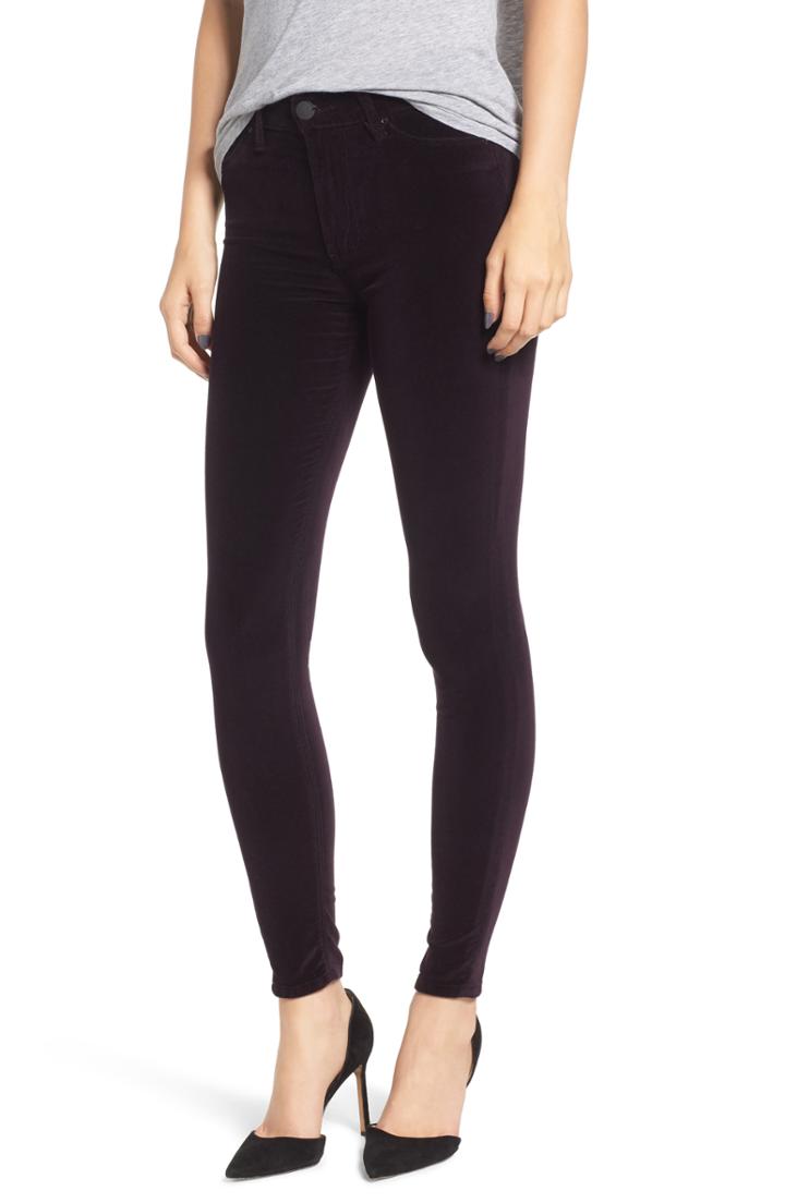 Women's Hudson Jeans Barbara High Waist Ankle Skinny Velvet Jeans - Purple