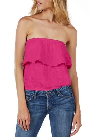 Women's Michael Stars Ruffle Tube Top - Pink