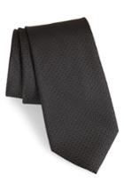 Men's Calibrate Ballard Solid Silk Tie, Size - Black