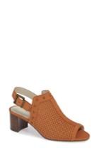 Women's David Tate Pompei Block Heel Sandal M - Brown