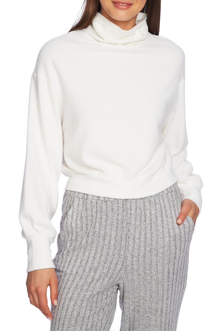 Women's 1.state Scrunch Neck Crop Top - White