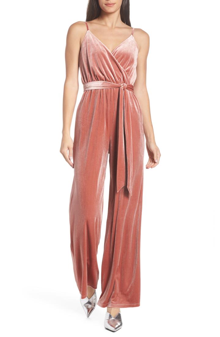 Women's Ali & Jay Love Child Velvet Jumpsuit - Pink