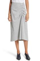 Women's Tibi Ruched Midi Skirt - Grey