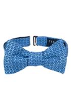 Men's Ted Baker London Charming Abstract Silk Bow Tie, Size - Blue