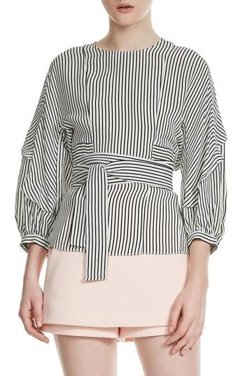 Women's Maje Loxy Stripe Top - Black