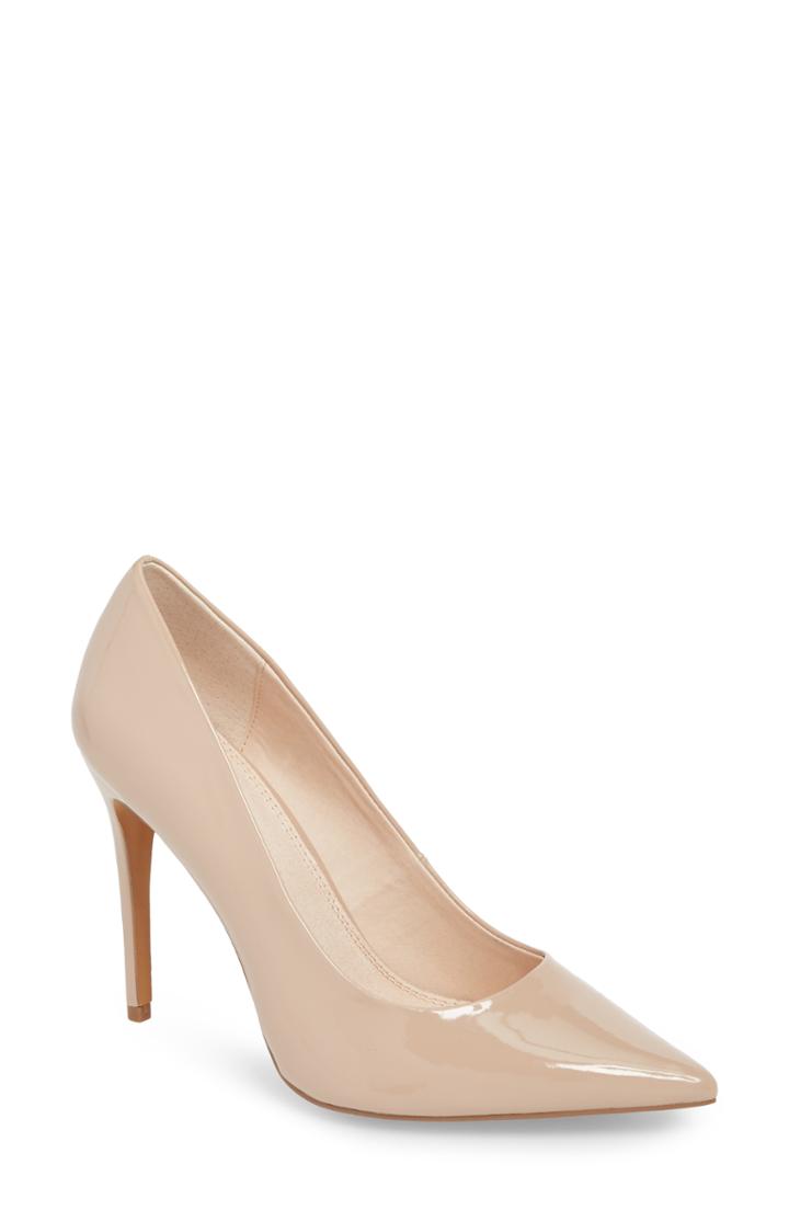 Women's Topshop Grammer Pointy Toe Pump .5us / 42eu - Beige