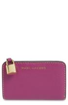 Women's Marc Jacobs The Grind Compact Leather Wallet - Purple