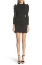 Women's Ulla Johnson Aurele Smocked Minidress - Black