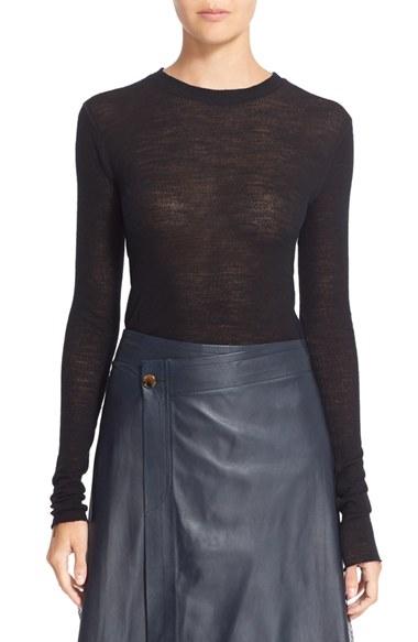 Women's Helmut Lang Side Tie Wool Sweater