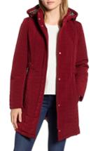 Women's Gallery Hooded Quilted Jacket - Red