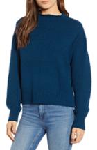 Women's Leith Fuzzy Side Slit Sweater - Blue