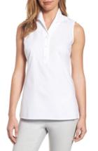 Petite Women's Foxcroft Dani Button Back Shirt P - White