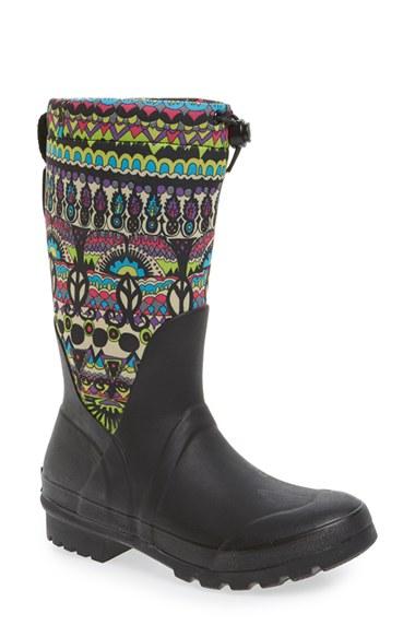Women's Sakroots 'mezzo' Waterproof Rain Boot M - Black