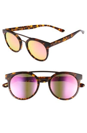 Women's Diff Astro 49mm Polarized Aviator Sunglasses - Tortoise/ Pink