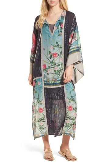 Women's Johnny Was Camuba Heaven Silk Kimono Dress - Black