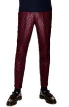 Men's Topman Skinny Fit Leopard Print Trousers X 32 - Red