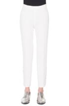 Women's Akris Punto Franca Scallop Cutout Pants - White