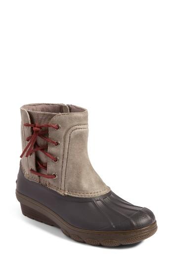 Women's Sperry Saltwater Spray Wedge Waterproof Rain Boot M - Grey